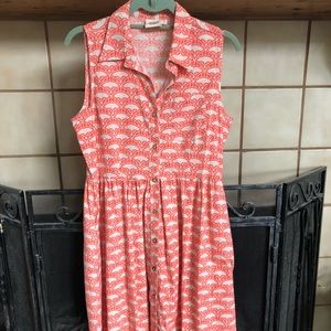 Sleeveless Cotton Summer Print Dress - Size M